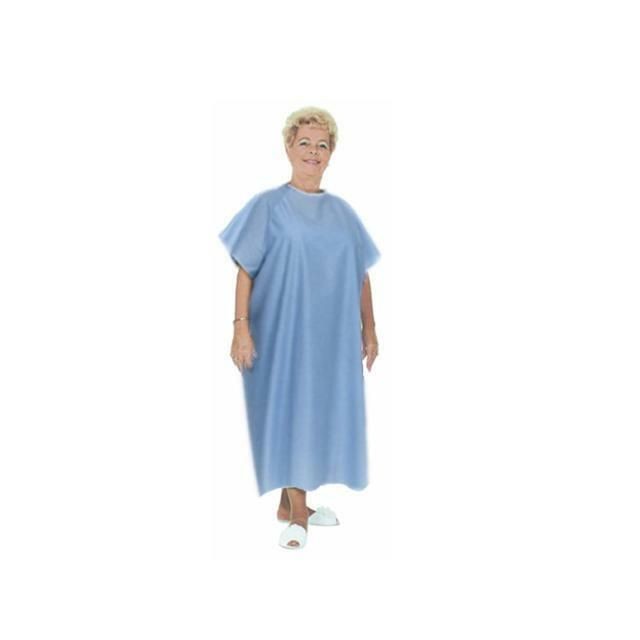 Essentials Medical Supply Inc Deluxe PatientHospital Gown  BlueOne Size